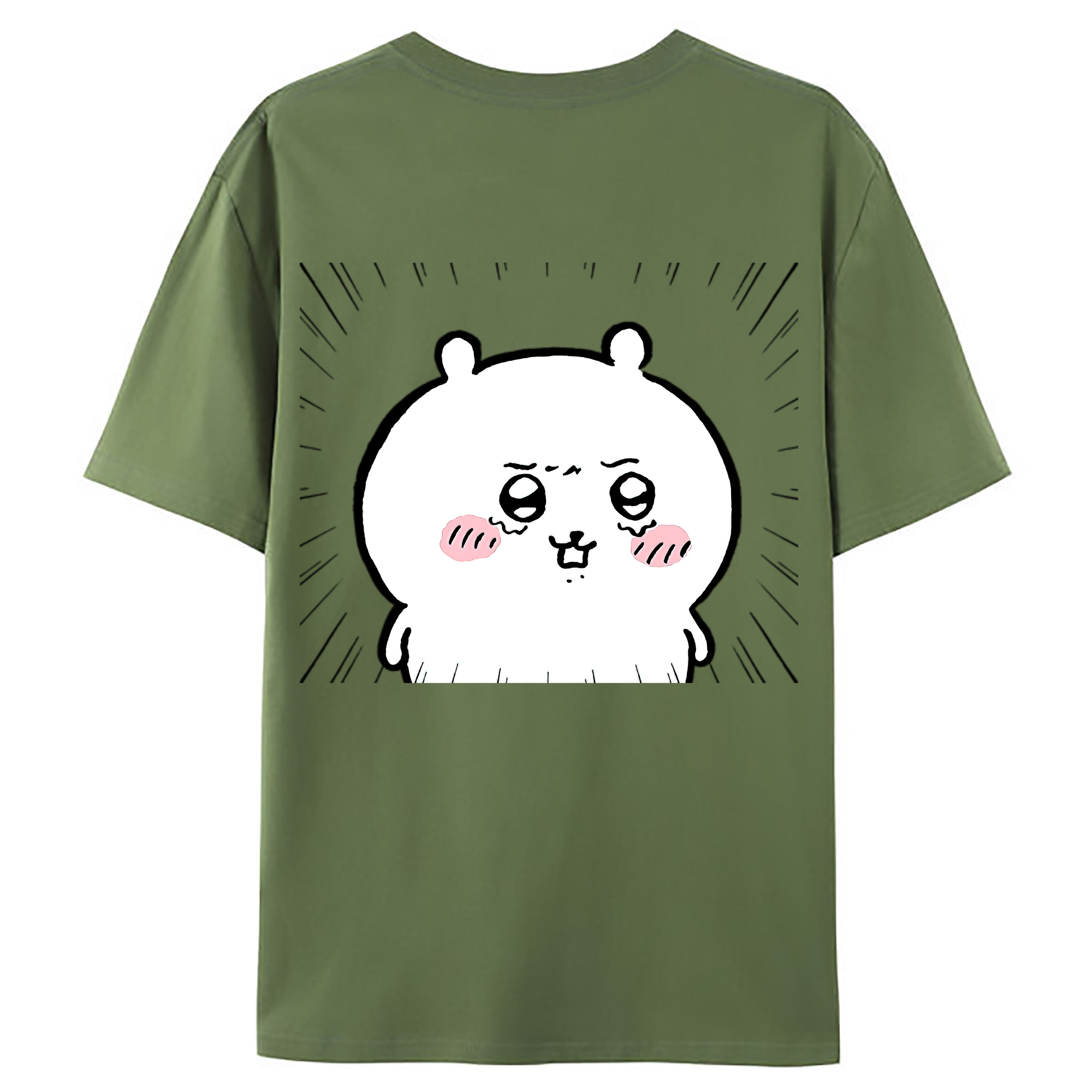 （画像用） ちいかわ ちいかわ Chii-kawa chiikawa 綿100％ メンズ半袖Tシャツ（バックプリント） 通気性